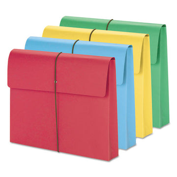 Smead® Expanding Wallet With Elastic Cord, 2" Expansion, 1 Section, Letter Size, Assorted, 50-box freeshipping - TVN Wholesale